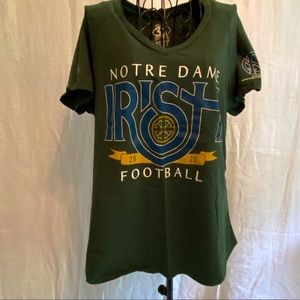 Notre Dame 2020 football  V neck t shirt size large.
